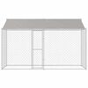 vidaXL Hondenbench 2 pcs Zilver 400 x 200 x 258 cm Staal en PE