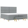 vidaXL Boxspring bed met matras Lichtgrijs 200 x 200 cm Stof