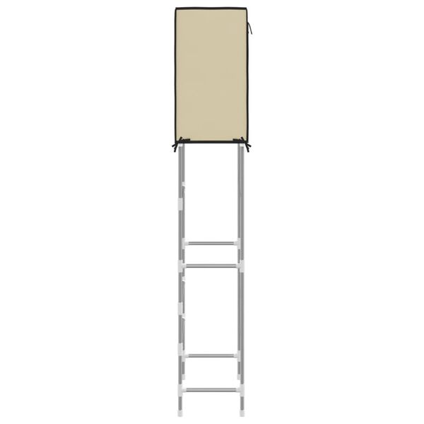 vidaXL Toiletrek 2-laags 56x30x170 cm ijzer cr&egrave;mekleurig