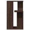 vidaXL Bijzettafel 35x35x60 cm bewerkt hout bruin eikenkleurig