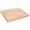 vidaXL Tafelblad natuurlijke rand 60x60x(2-4) cm eikenhout lichtbruin