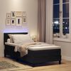 vidaXL LED Box Spring Bed met matras met LED Zwart 90 x 190 cm Fluweel