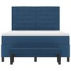 vidaXL Boxspringbed met matras met hoofdeinde Blauw 140 x 190 cm Stof