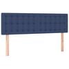 vidaXL Boxspring met matras stof blauw 140x200 cm