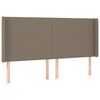 vidaXL Boxspring met matras en LED stof taupe 180x200 cm