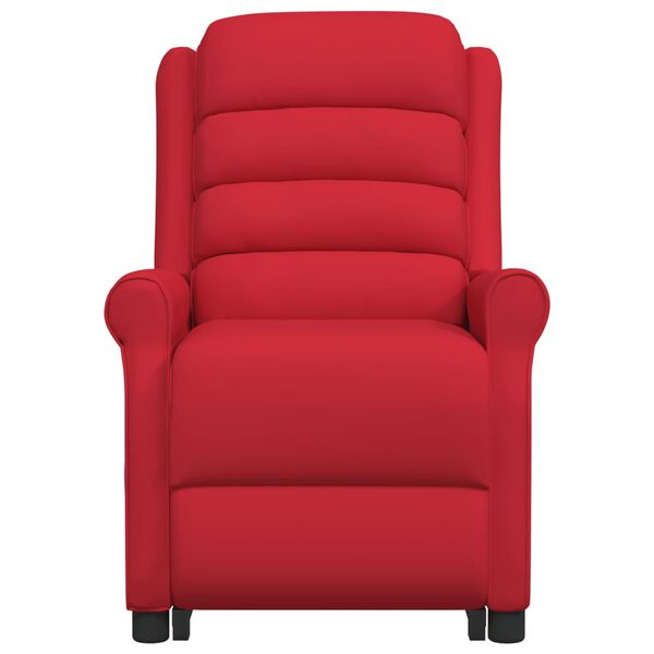 vidaXL Sta-op-massagestoel kunstleer rood