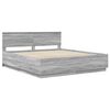vidaXL Bedframe met hoofdeinde Grijs Sonoma 180 x 200 cm Bewerkt hout