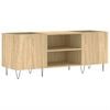vidaXL Platenkast 121x38x48 cm bewerkt hout sonoma eikenkleurig