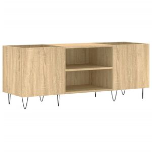vidaXL Platenkast 121x38x48 cm bewerkt hout sonoma eikenkleurig