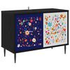 vidaXL Tv-meubel MAINZ 69 x 33 x 50,5 cm Zwart eiken Bewerkt hout