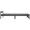 vidaXL Bedframe massief grenenhout donkergrijs 100x200 cm