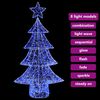 vidaXL Kerstboom met 160 LED Blauw 150 cm Acryl