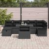 vidaXL Tuin Sofa Set met kussen met opslag 8 pcs Zwart Poly riet
