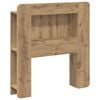 vidaXL Hoofdbordkast met opslag Artisanaal eiken Geconstrueerd hout