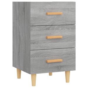 vidaXL Nachtkastje 40x40x66 cm bewerkt hout grijs sonoma eikenkleurig