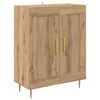 vidaXL Highboard Artisan Eiken 69,5 x 34 x 180 cm Bewerkt hout