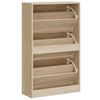 vidaXL Schoenenkast 63x24x103 cm bewerkt hout sonoma eikenkleurig