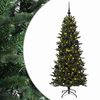 vidaXL Kunstkerstboom met kerstbal 180 cm 300 LED's Warmwit PVC en PE