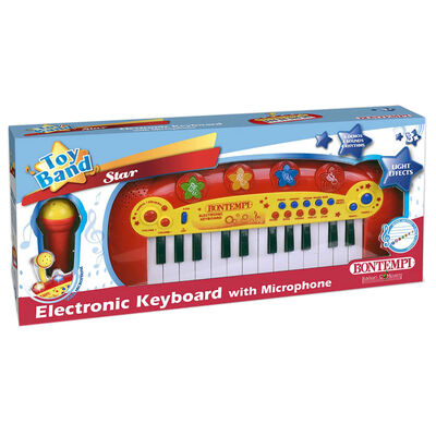 Bontempi Speelgoedkeyboard elektronisch met microfoon 24 toetsen