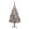 vidaXL Kunstkerstboom met 300 LED Wit 180 cm PVC en Staal en Kunststof