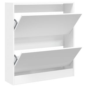 vidaXL Schoenenkast 80x21x87,5 cm bewerkt hout wit