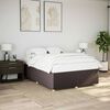 vidaXL Bedframe zonder matras stof donkerbruin 160x200 cm