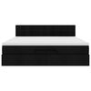 vidaXL Ottoman bed met matras 160x200cm stof zwart