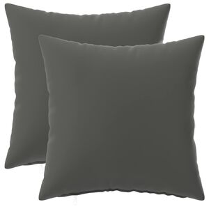 vidaXL Kussensloop 2 pcs HEERLEN Antraciet 30 x 30 cm Polyester