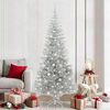 vidaXL Kerstboom met 300 LED met standaard Zilver 210 cm PET