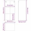 vidaXL Hangkast Gerookt eiken 40 x 29,5 x 80 cm Bewerkt hout