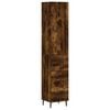 vidaXL Hoge kast 34,5x34x180 cm bewerkt hout gerookt eikenkleurig