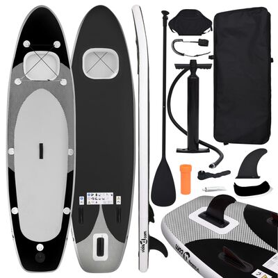 vidaXL Stand Up Paddleboardset opblaasbaar 300x76x10 cm zwart