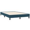 vidaXL Boxspring met matras fluweel donkerblauw 120x210 cm