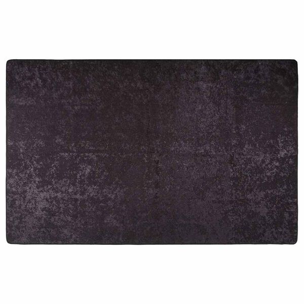 vidaXL Vloerkleed wasbaar anti-slip 80x150 cm antracietkleurig