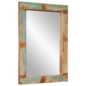 vidaXL Spiegel 70x50 cm massief gerecycled hout en glas