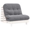vidaXL Futon slaapbank met matras 80x206x11 cm massief grenenhout wit