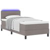 vidaXL Boxspring bed met matras met LED Taupe 90 x 200 cm Stof