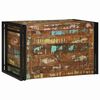 vidaXL Opbergbox Bruin en zwart 80 x 50 x 50 cm hergebruikt hout