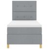 vidaXL Boxspring bed met matras Lichtgrijs 90 x 200 cm Stof