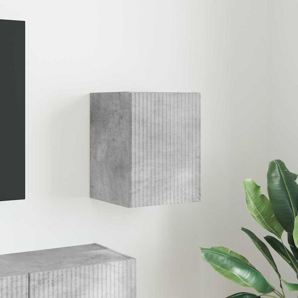 vidaXL TV Wandkast Wandgemonteerd Beton 30 x 31 x 40 cm Bewerkt hout