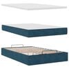 vidaXL Ottoman bed met matrassen 120x190cm fluweel donkerblauw