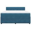 vidaXL Boxspring met matras fluweel blauw 180x200 cm
