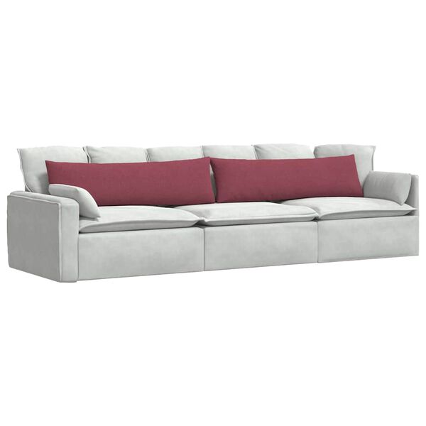 vidaXL Sofa Kussens 2 stuks Wijnrood 145 x 40 cm Stof