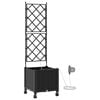vidaXL Tuin Pot met Irrigatie en Wielen Zwart 40 x 40 x 148 cm PP