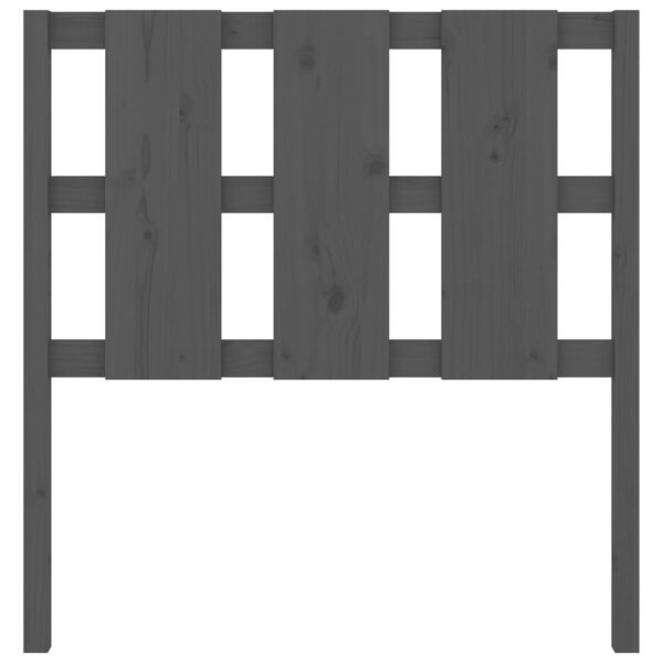 vidaXL Hoofdbord 95,5x4x100 cm massief grenenhout grijs
