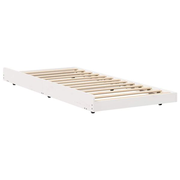 vidaXL Bedframe Wit 80 x 200 cm Massief grenenhout