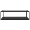 vidaXL Salontafel 120x60x35 cm gehard glas transparant en zwart