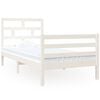 vidaXL Bedframe massief hout wit 90x190 cm