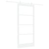 vidaXL Schuifdeur ORKDAL 93 x 202 cm Massief grenenhout en glas Wit