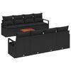 vidaXL Tuinbankenset 9 st Zwart poly rattan